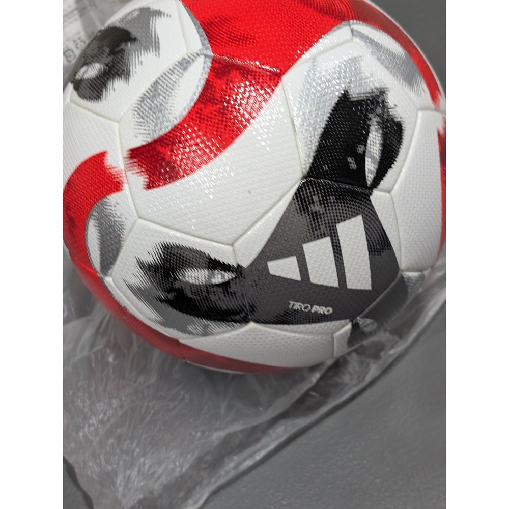 BNWTAdidas Tiro‎ Pro Soccer Ball Size 5 White Black Red HT2428 New